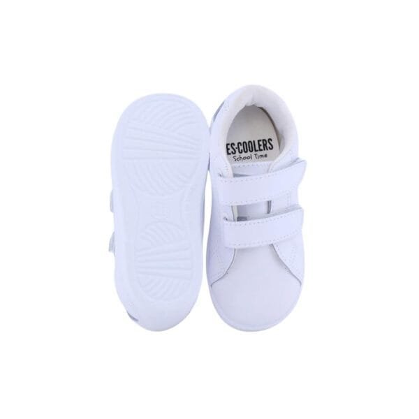 Escoolers Zapatilla Colegial Deportiva Unisex de Piel Blanca - Comodidad y Estilo - Imagen 2