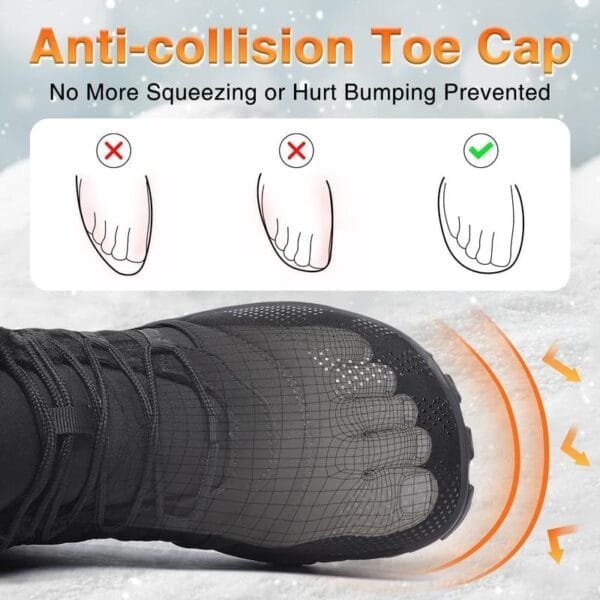 Botas de Nieve Barefoot Unisex: Cálidas, Resistentes al Agua y Antideslizantes - Imagen 3